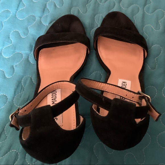 Steve Madden -Carrson Black Leather heeled sandals - Picture 9 of 11